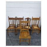 4 vintage dining chairs 4 cane seat
