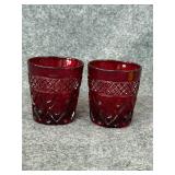 Vintage Ruby Red Cape Cod glasses