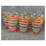 12 vintage Libbey Fiesta Mambo tumblers