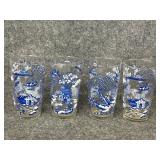Libbey Blue Willow drinking glasses