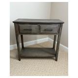 Modern two-drawer wooden console table