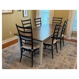 Table and 6 metal chairs