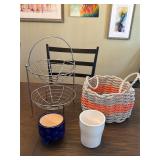 Planters, basket, fruit rack