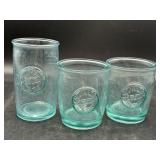 Vintage 100% recycled glass cups