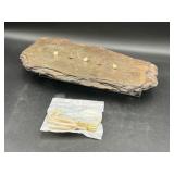 Slate oil lamp w extra wicks