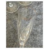 CASSANDRA GOLD RIMMED Champagne Flute Glasses