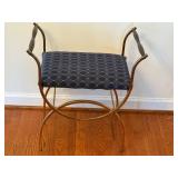 vintage Hollywood Regency style vanity bench