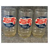Vintage Pepsi cola glasses