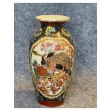 8ï¿½ vintage Japanese vase Satsuma-style ware