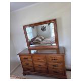Vintage Charter Oak Solid Oak dresser & mirror