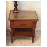 Vintage glass top Young-Hinkle end table