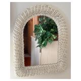 19x16 vintage wicker mirror