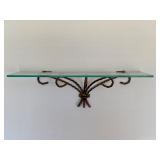 18ï¿½ w vintage Homco Home Interiors glass shelf