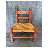 Vintage hand painted folk art children's chair