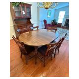 Vintage table and six chairs