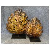 Metal leaf home decor