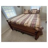 Vintage full size headboard footboard rails