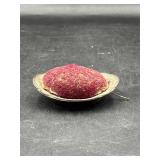 STERLING SILVER VINTAGE PIN CUSHION HOLDER