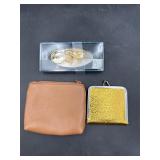 Coin purse, compact mirror & keychain