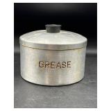 vintage aluminum grease canister