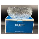Vintage Block Crystal mouth blown hand cut bowl
