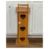 Heart cut out toliet paper keeper