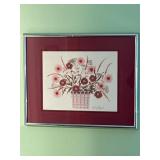 21x17ï¿½ HARRY WYSOCKI FLORAL PRINT framed