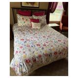 Queen size bed metal slat headboard