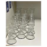 Vintage silver rimmed glass ware