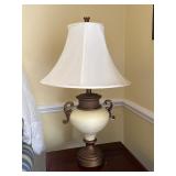 Chipping paint vintage table lamp