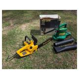 Electric chainsaw and leaf blower