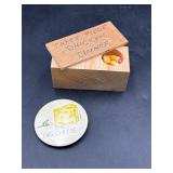 3 pc chicken dinner & big cheese button pin