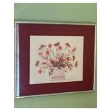 21x17ï¿½ HARRY WYSOCKI FLORAL PRINT framed