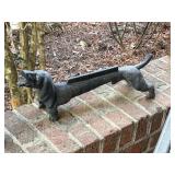 Vintage cast iron dachshund boot scraper