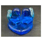 Signed Leo Ward Vintage blue love birds 1993
