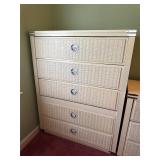 Vintage wicker tall chest