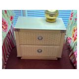 Vintage wicker nightstand