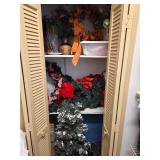 Wreaths tree holiday decor contents of closet