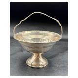 Sterling silver weighted pedestal basket