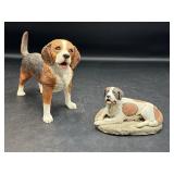 Vintage Beagle dog & Saint Bernard