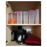 Kitchen cabinet lot TUPPERWARE AND MORE