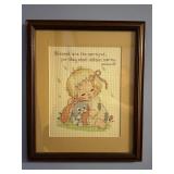 Vintage Needlepoint Blessed are the merciful