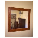 Wooden framed vintage wall mirror 31.5x31.5ï¿½
