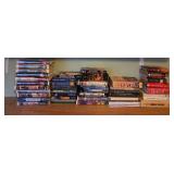 Books dvds and vhs movies