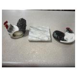 rooster sponge Holder & spoon rest