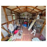 Contents of metal storage shed