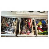 Kitchen drawer lot assorted
