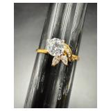 10k yellow gold ring (stone are NOT diamonds)