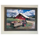 Framed barn puzzle 19x26ï¿½