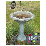 Concrete bird bath
